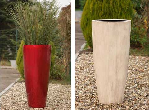 pflanzkuebel-city-fiberglas-rot-beige Exklusiv bei AE Trade online: neuer Pflanzkübel City aus Fiberglas
