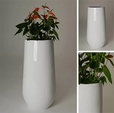 pflanzkuebel-fiberglas Exklusiv und elegant: Neue Blumenkübel aus Edelstahl und Fiberglas