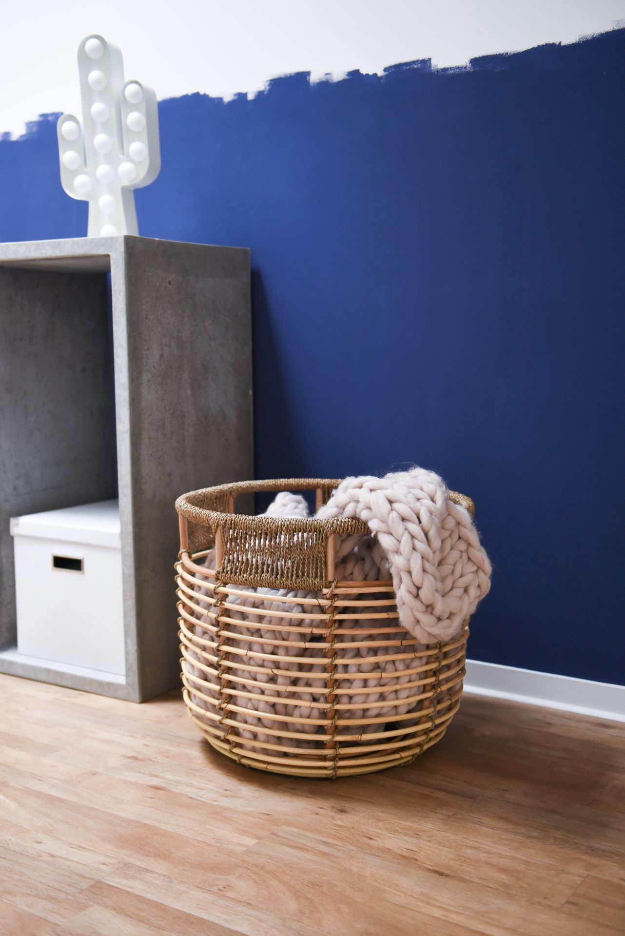 Aufbewahrungskorb Dekokorb Korb aus Rattan "Riba" Ø 49 cm Natur | eBay