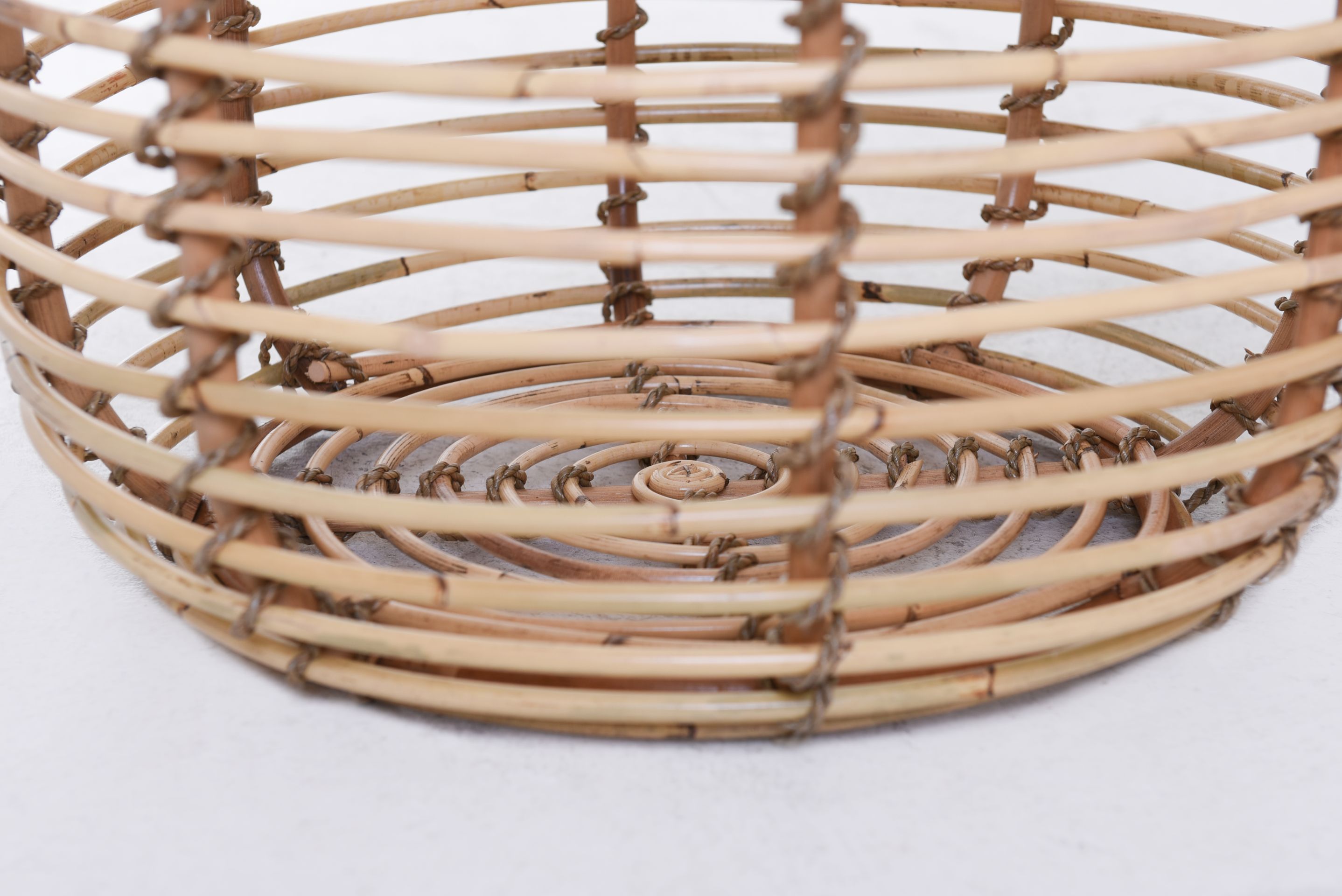 Aufbewahrungskorb Dekokorb Korb aus Rattan "Riba" Ø 49 cm Natur | eBay