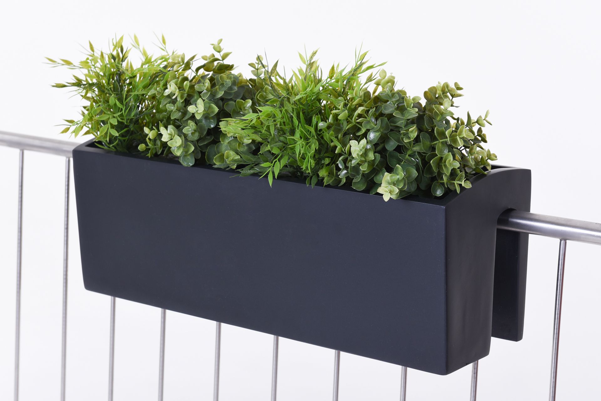 Balkonkasten Blumenkasten Fiberglas "Balkona Classic" 60 cm, Anthrazit