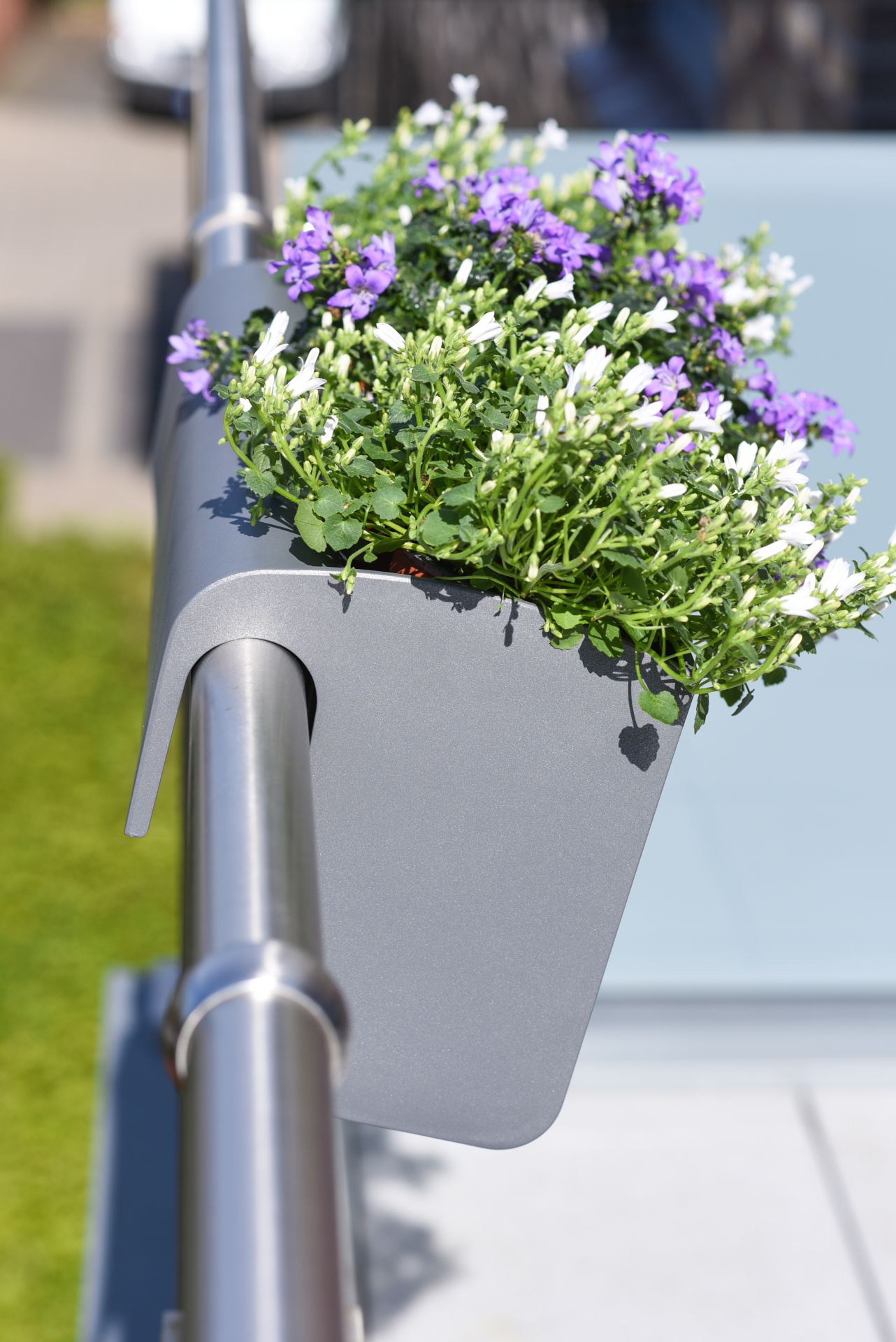 Balkonkasten anthrazit für Geländer "Balkona Classico" 50 cm mit