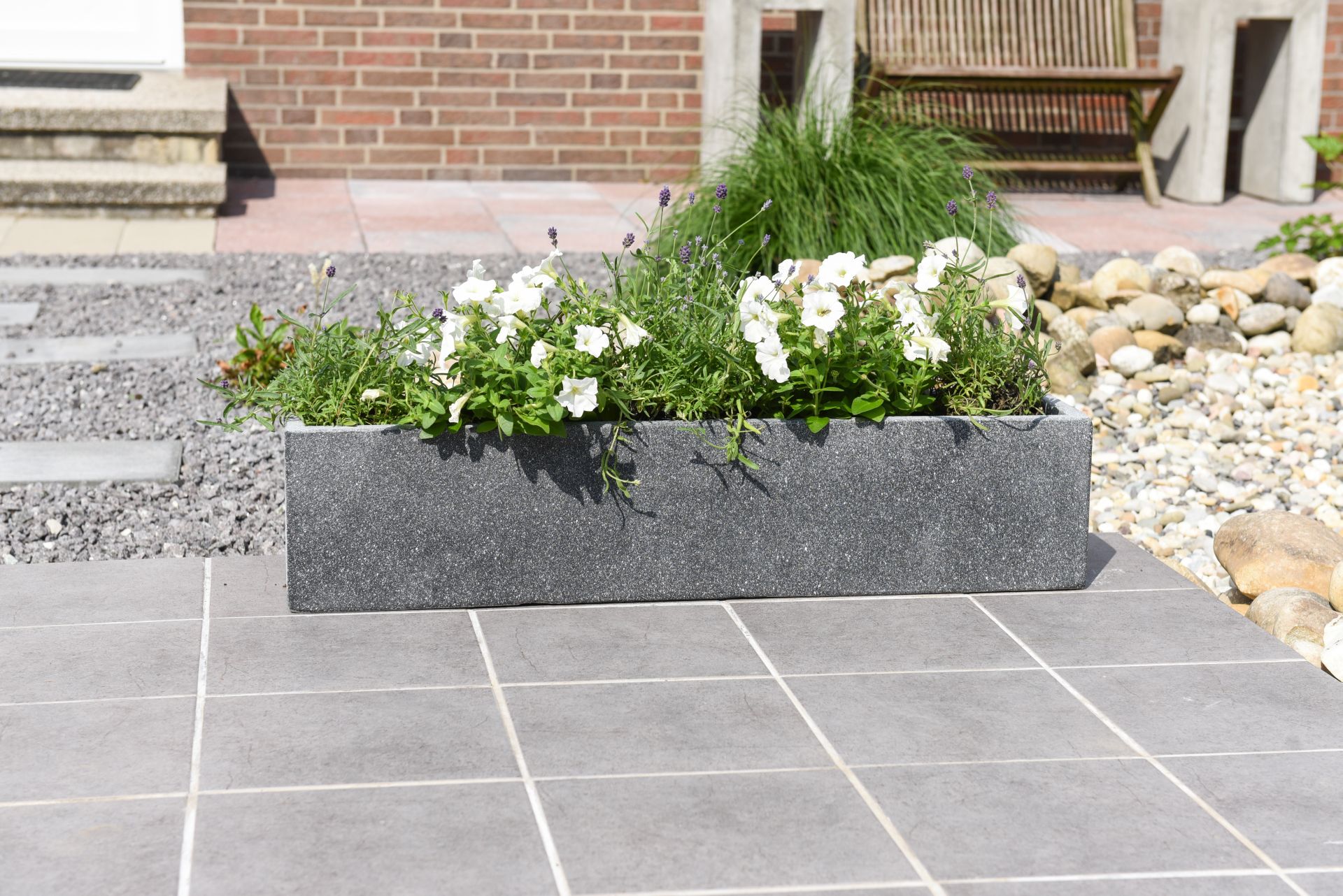 Blumenkasten Balkonkasten Pflanzkasten Aus Beton Flobo 80 Cm Anthrazit Ebay