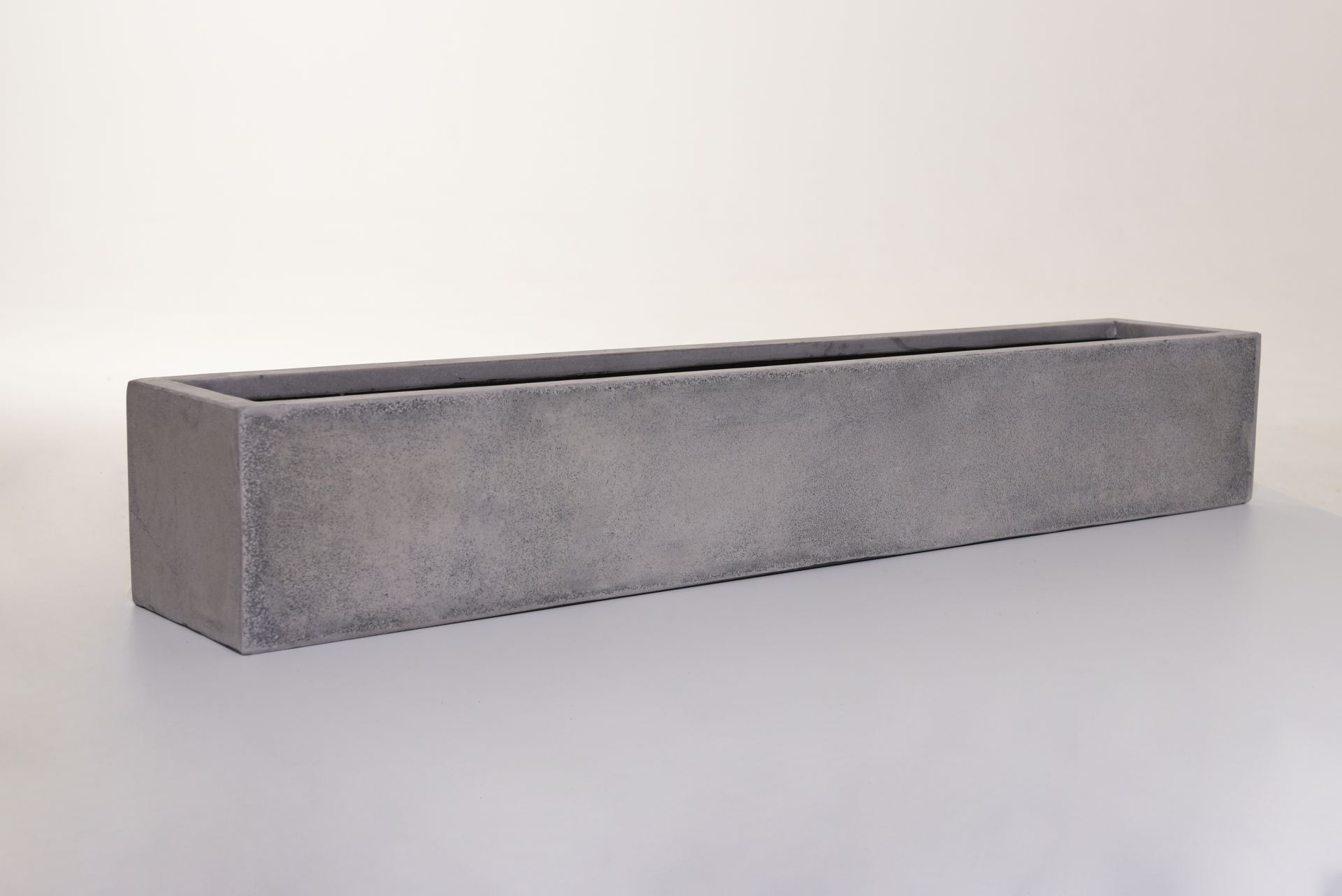 Blumenkasten Pflanzkasten Fiberglas BetonDesign "Flobo", 100 cm Grau