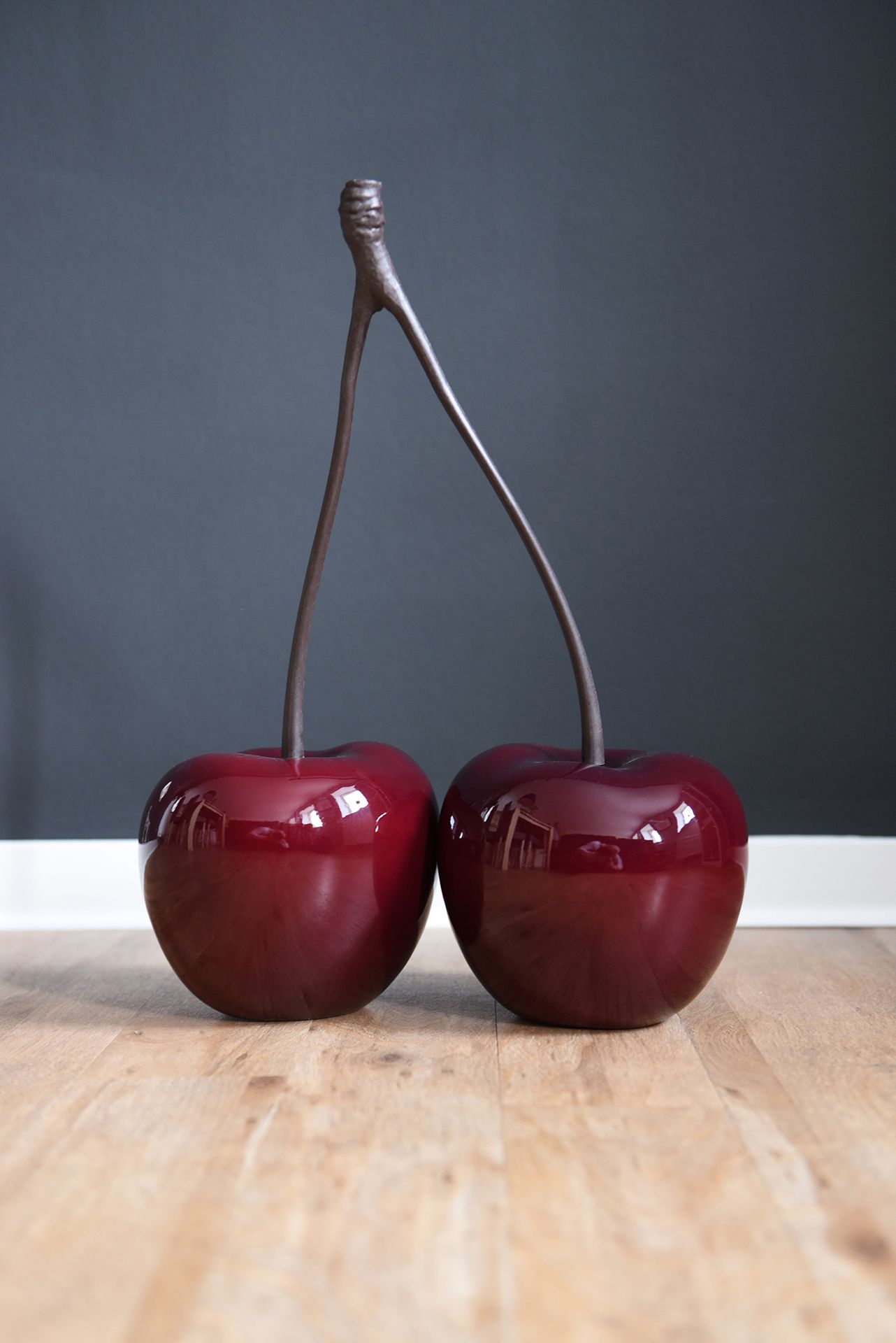 Deko Obst Deko Kirschen Duo aus Fiberglas 46x34x15 cm, Rot Hochglanz | eBay