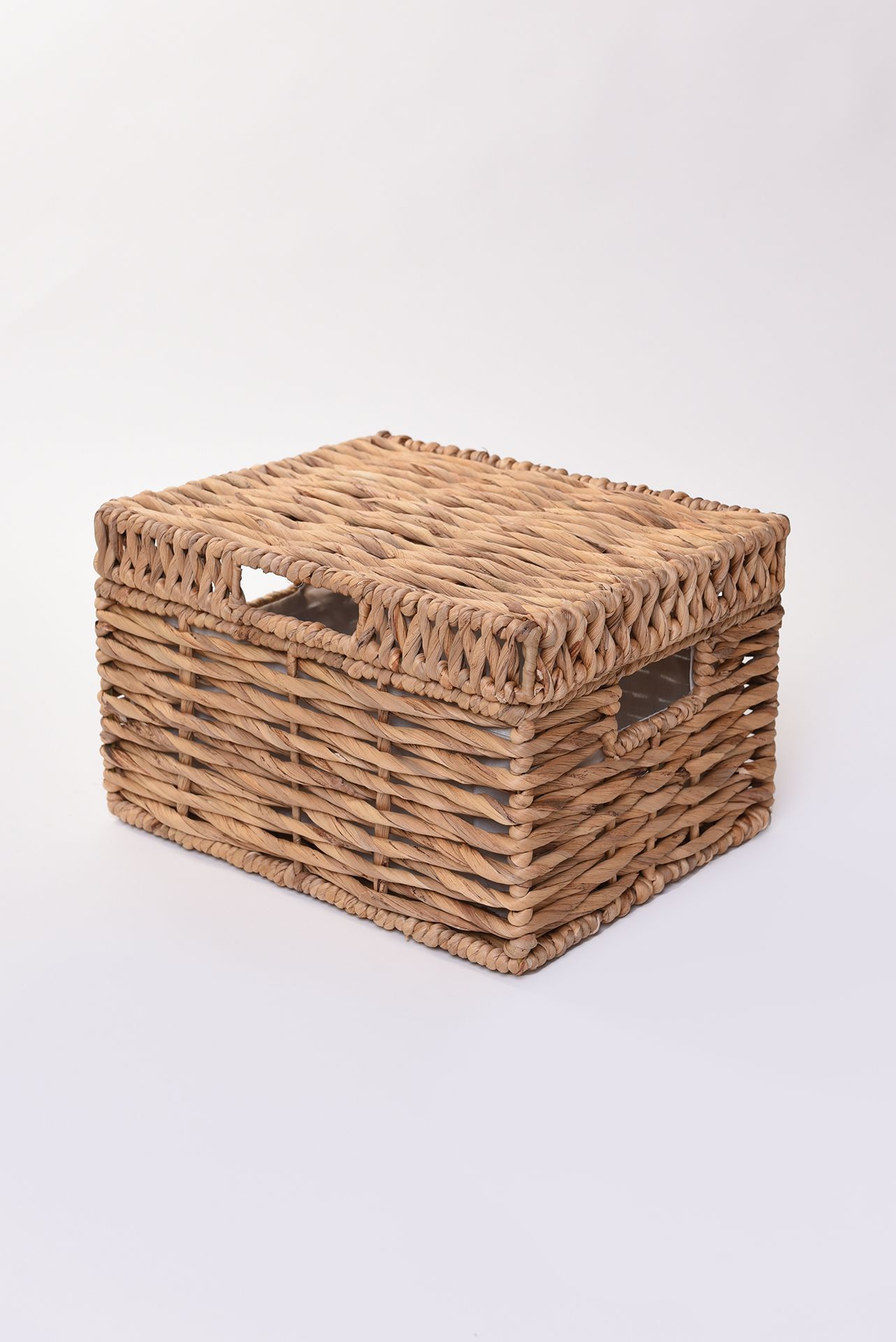 VIVANNO Korb mit Deckel "Kira" aus Wasserhyazinthe, 34 cm, Natur | eBay