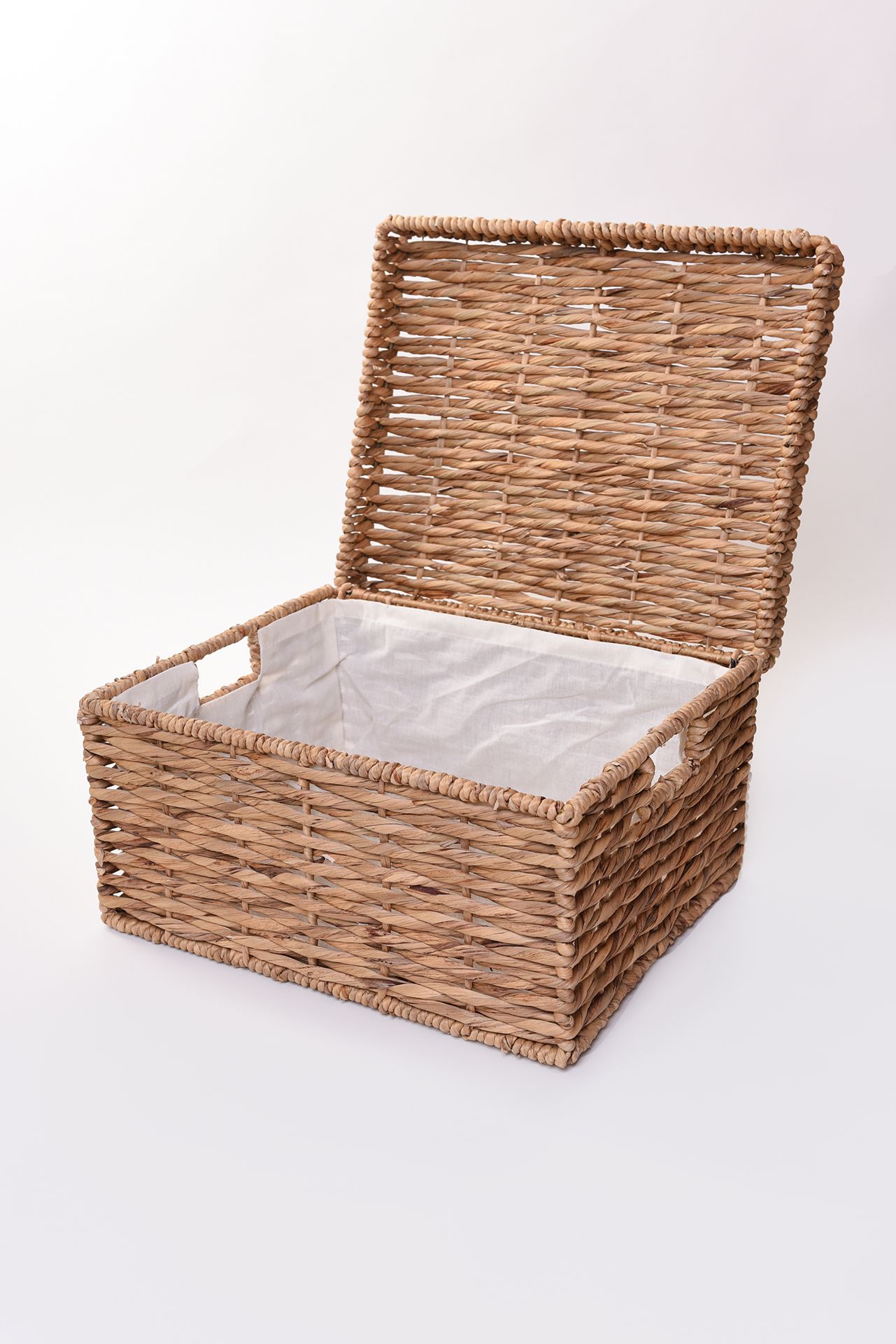 VIVANNO Korb mit Deckel "Kira" aus Wasserhyazinthe, 41 cm, Natur | eBay