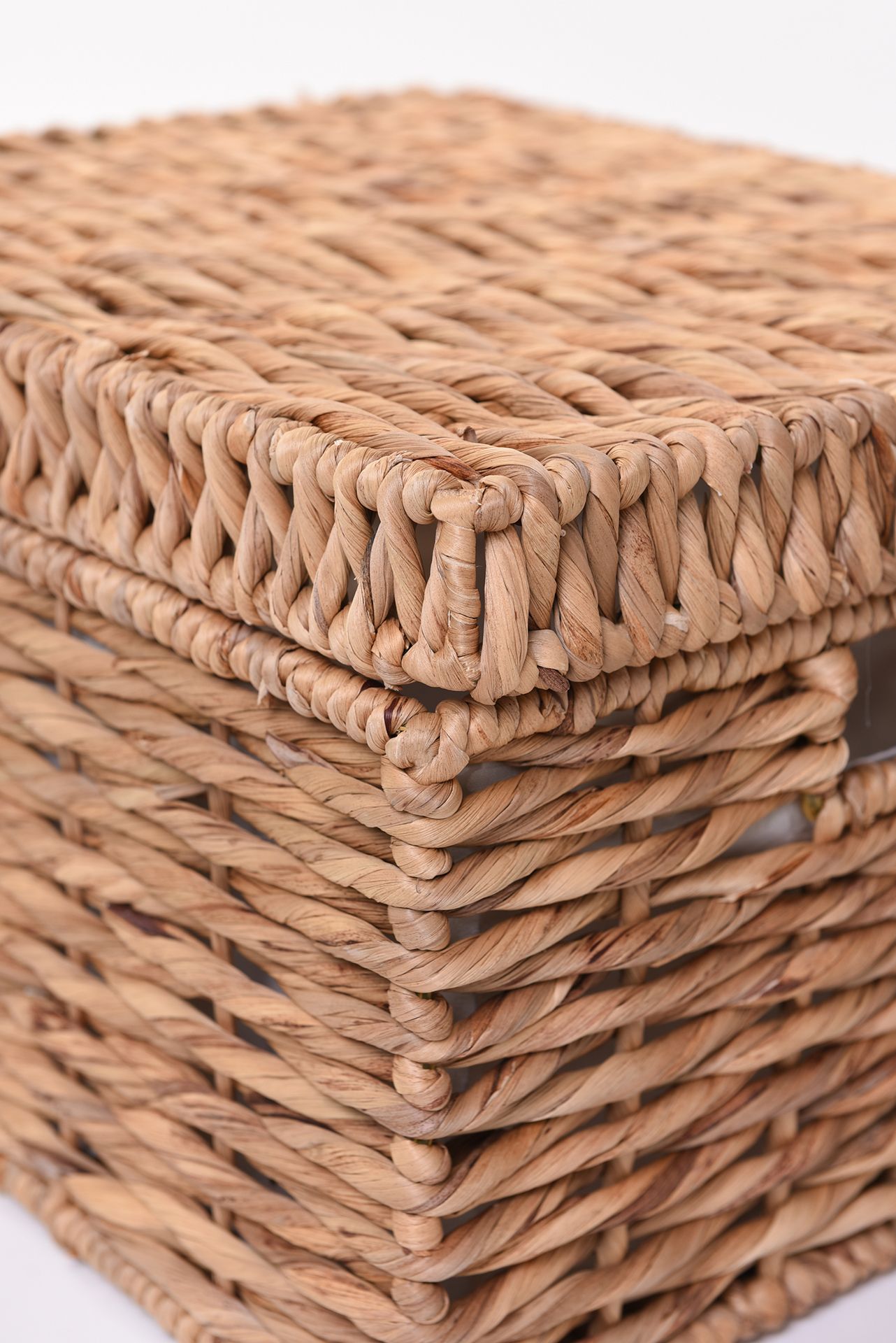 VIVANNO Korb mit Deckel "Kira" aus Wasserhyazinthe, 41 cm, Natur | eBay