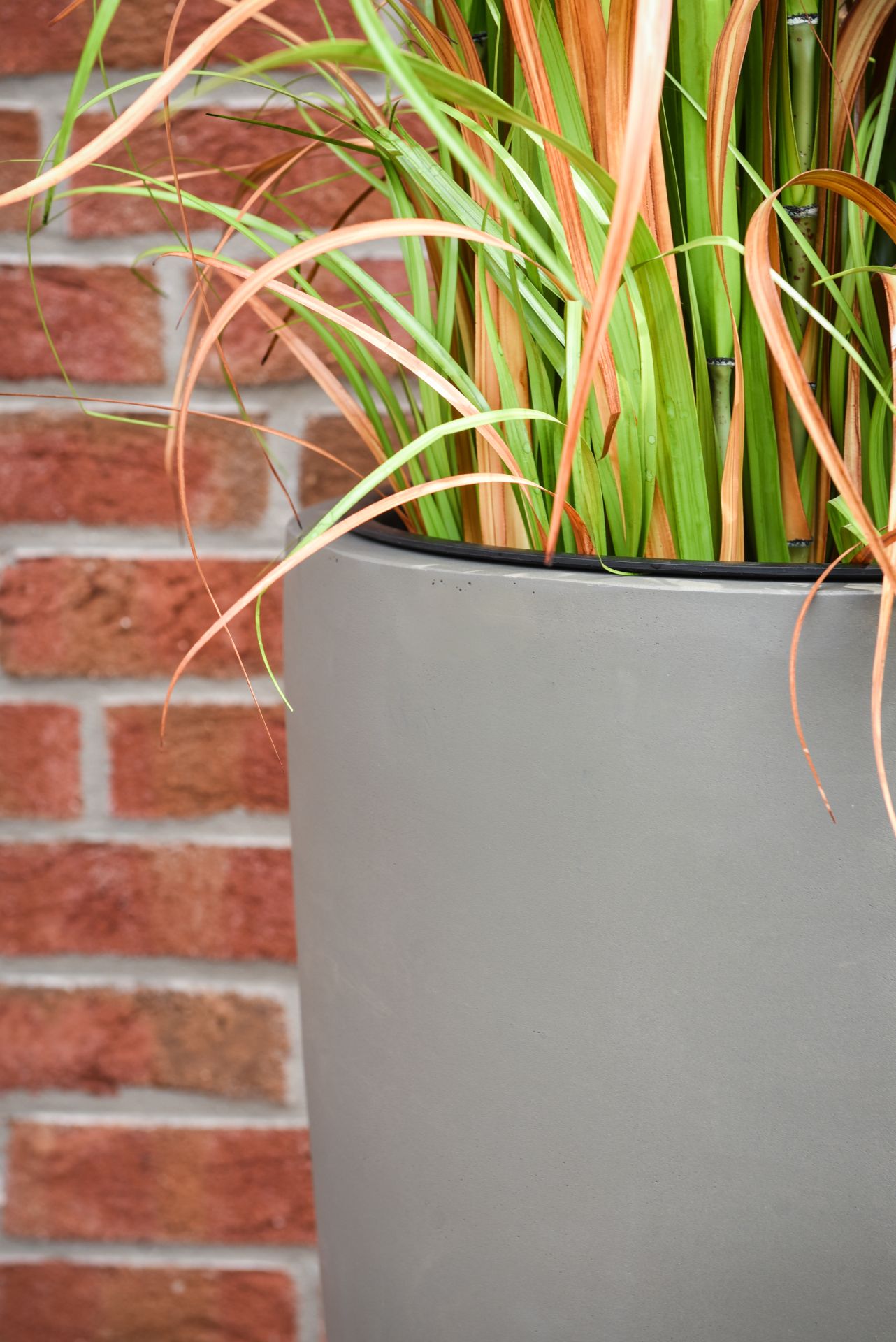 Pflanzkübel Blumenkübel Blumentopf Fiberglas "City" 100 cm, Light Grey