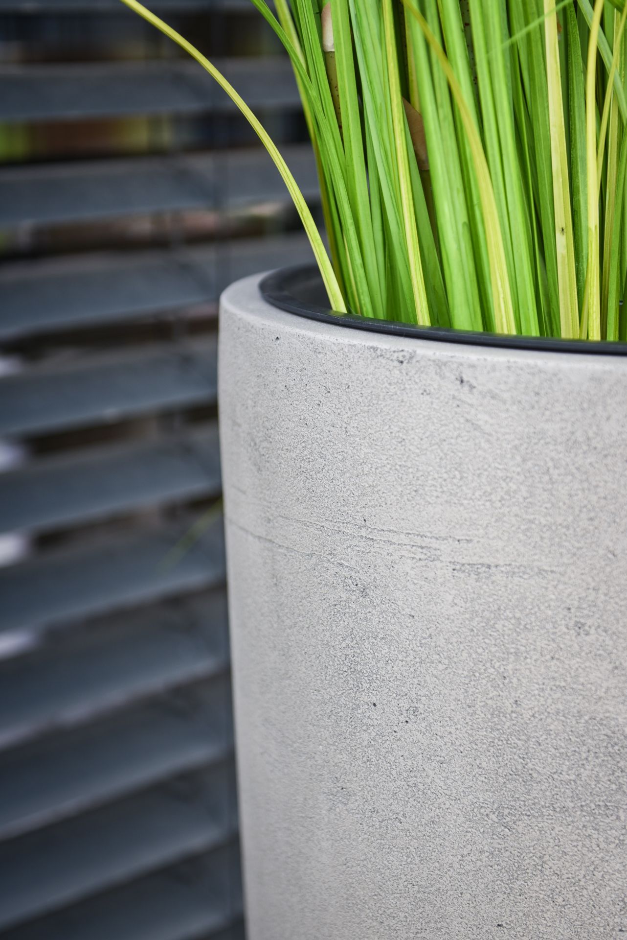 Pflanzkübel Blumenkübel Übertopf Fiberglas Steinoptik CITY 100cm, Beige