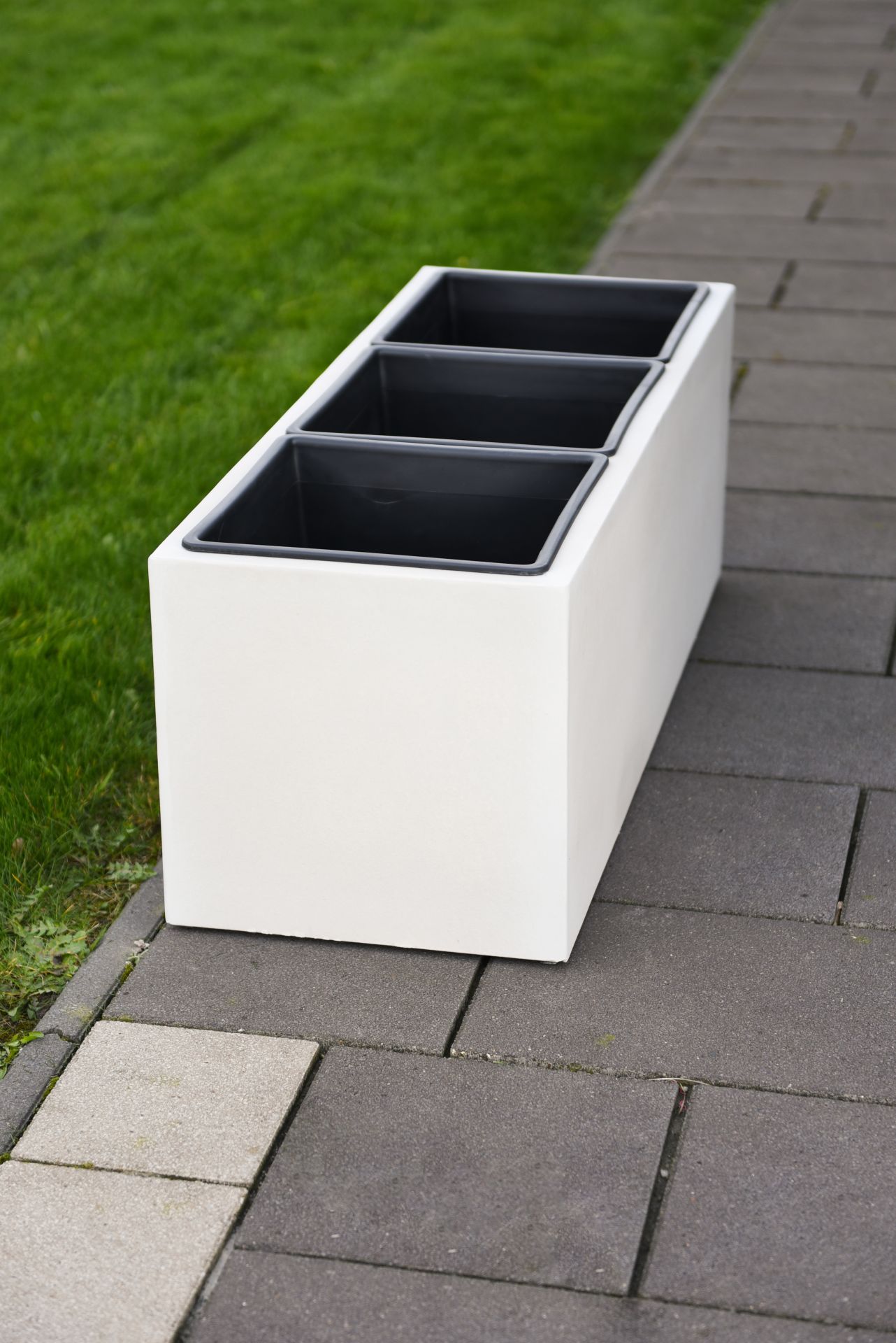 Pflanzkübel Blumenkasten Blumenkübel Fiberzement MIKANO 40x102x37 cm