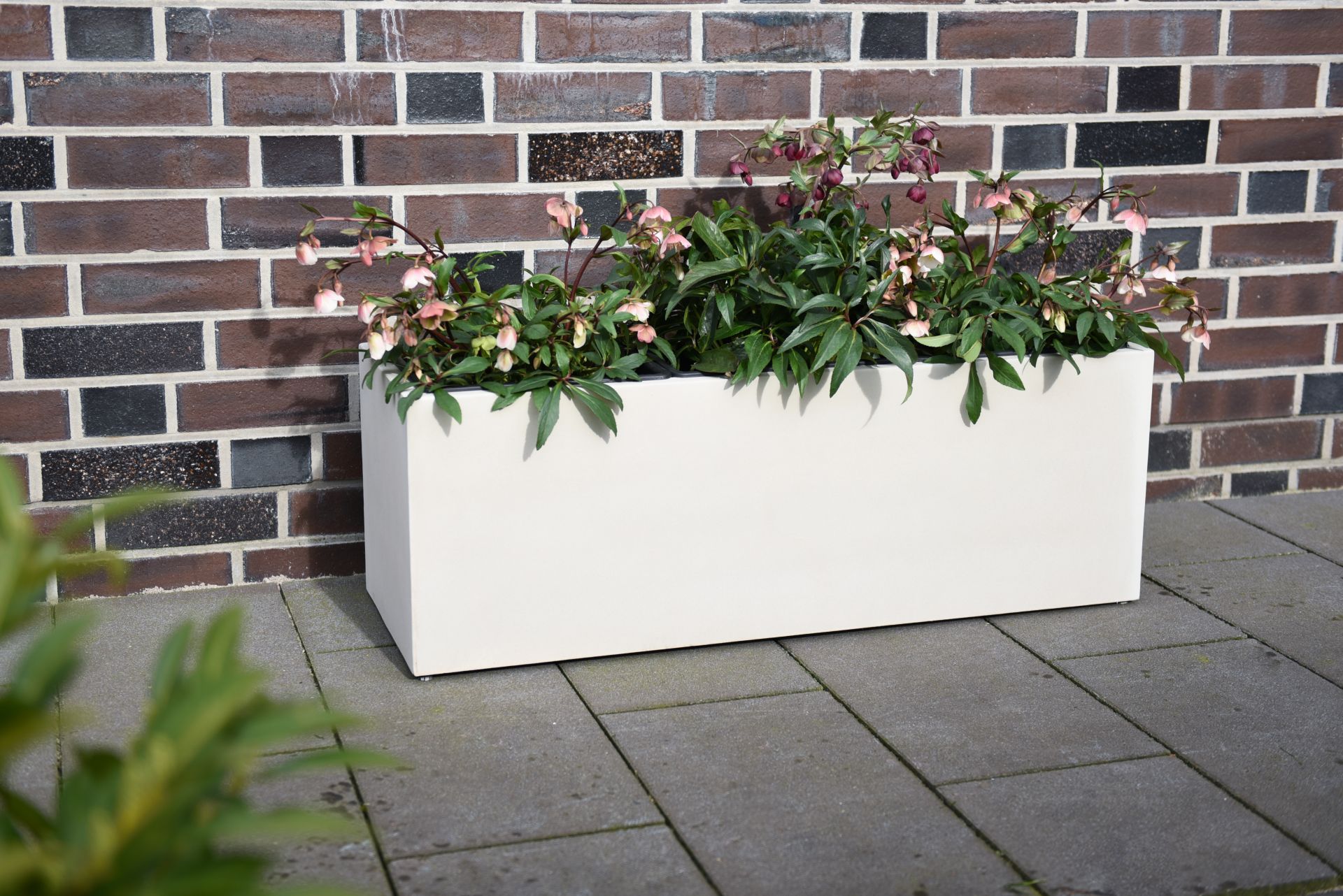 Pflanzkübel Blumenkasten Blumenkübel Fiberzement MIKANO 28x77x29 cm