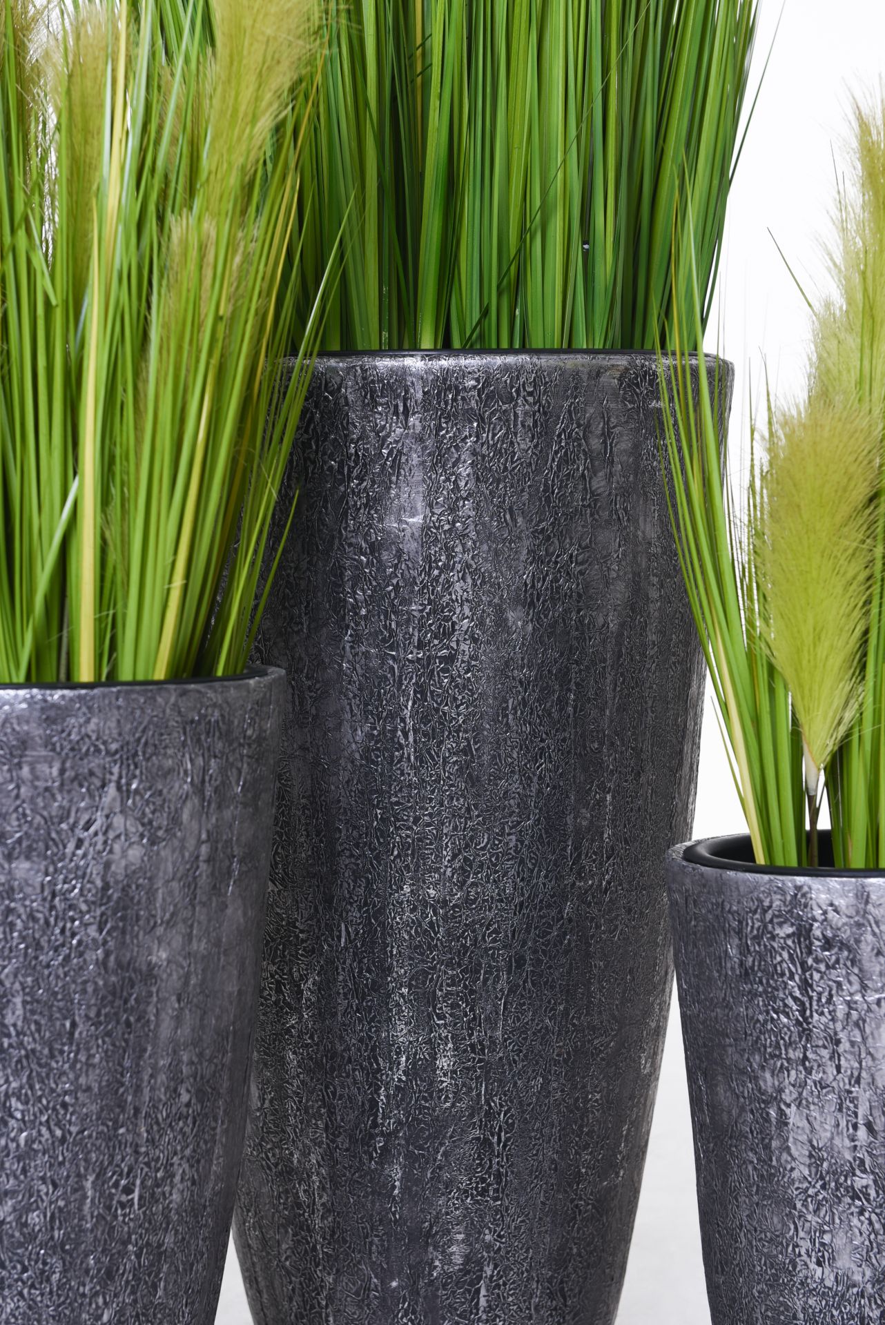 3er Set Pflanzkübel Blumenkübel Pflanzsäule Kunststoff "Triton" 44/54