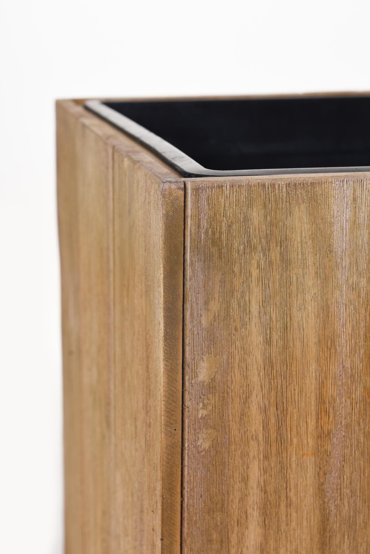 Pflanzkübel Blumenkübel Säule Holz BLOCK 90 cm hoch Braun | eBay