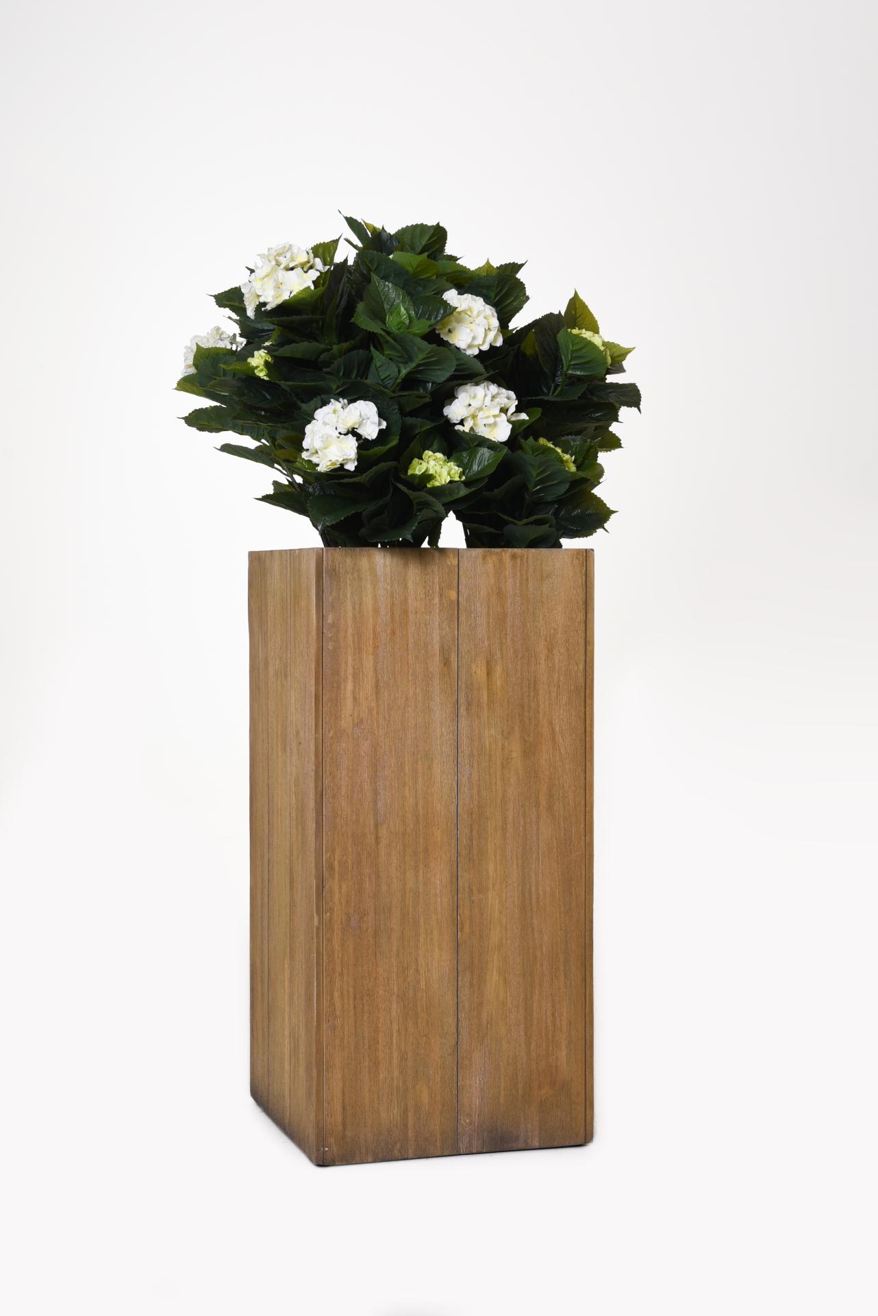 Pflanzkübel Blumenkübel Säule Holz BLOCK 90 cm hoch Braun | eBay