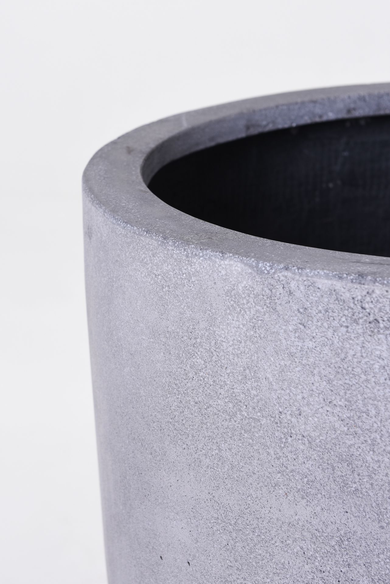 Pflanzkübel Blumenkübel "City" aus Fiberglas 80 cm, Beton-Design Grau