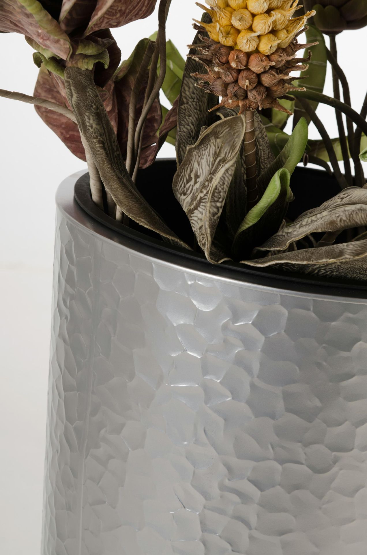 Pflanzkübel Blumenkübel "Fragmento" aus Zink, 105/80 cm, Silber | eBay