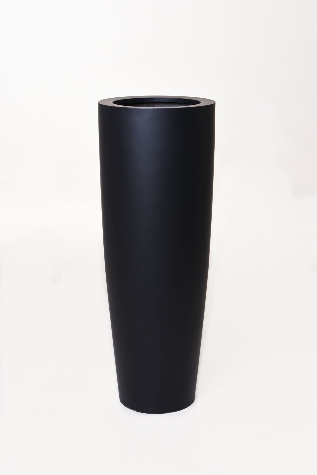 Pflanzkübel Pflanzgefäß Bodenvase Fiberglas PILA 100 cm hoch Schwarz | eBay