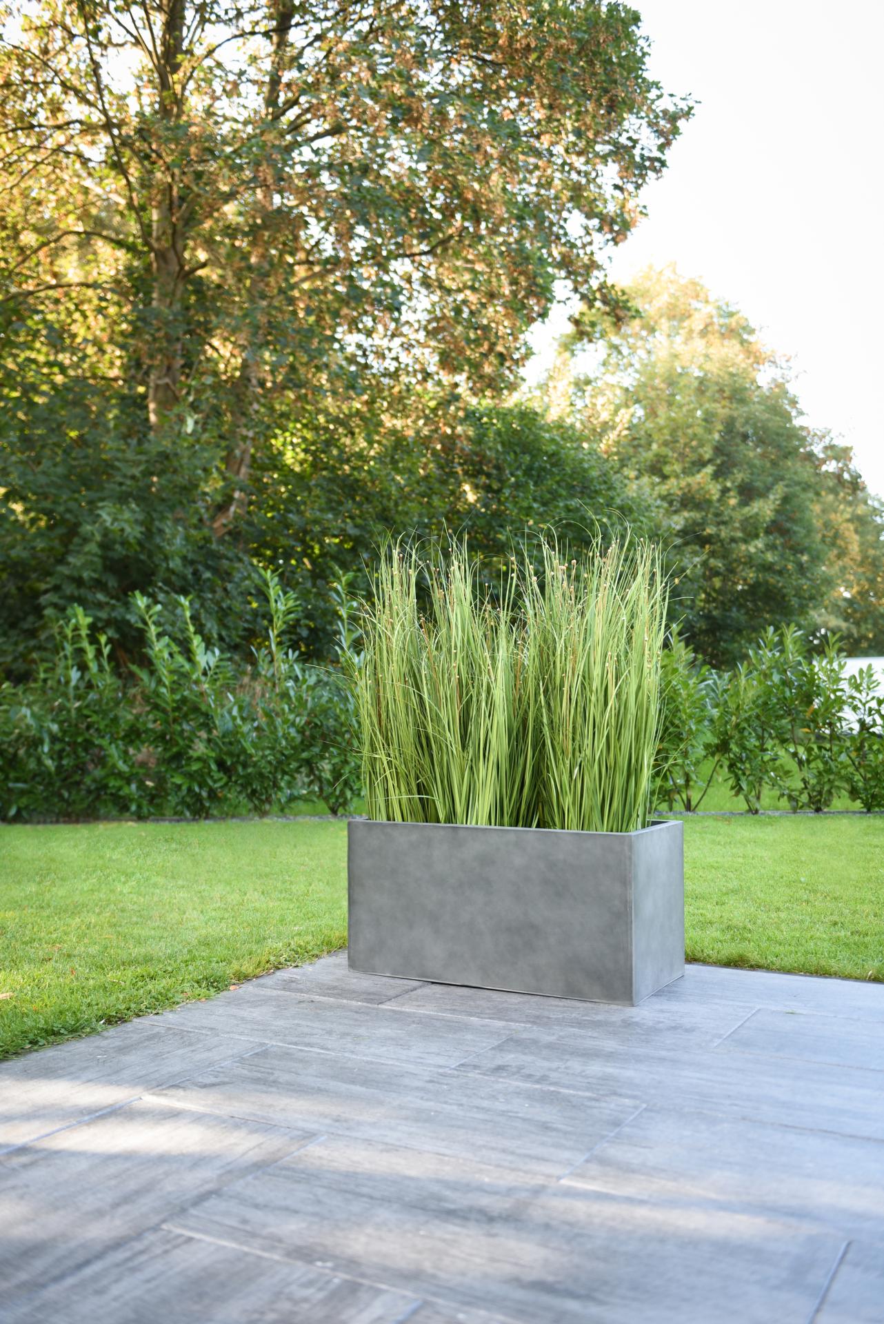 Pflanzkubel Blumenkubel Pflanztrog Maxi 100 Fiberglas Beton Design Anthrazit Ebay