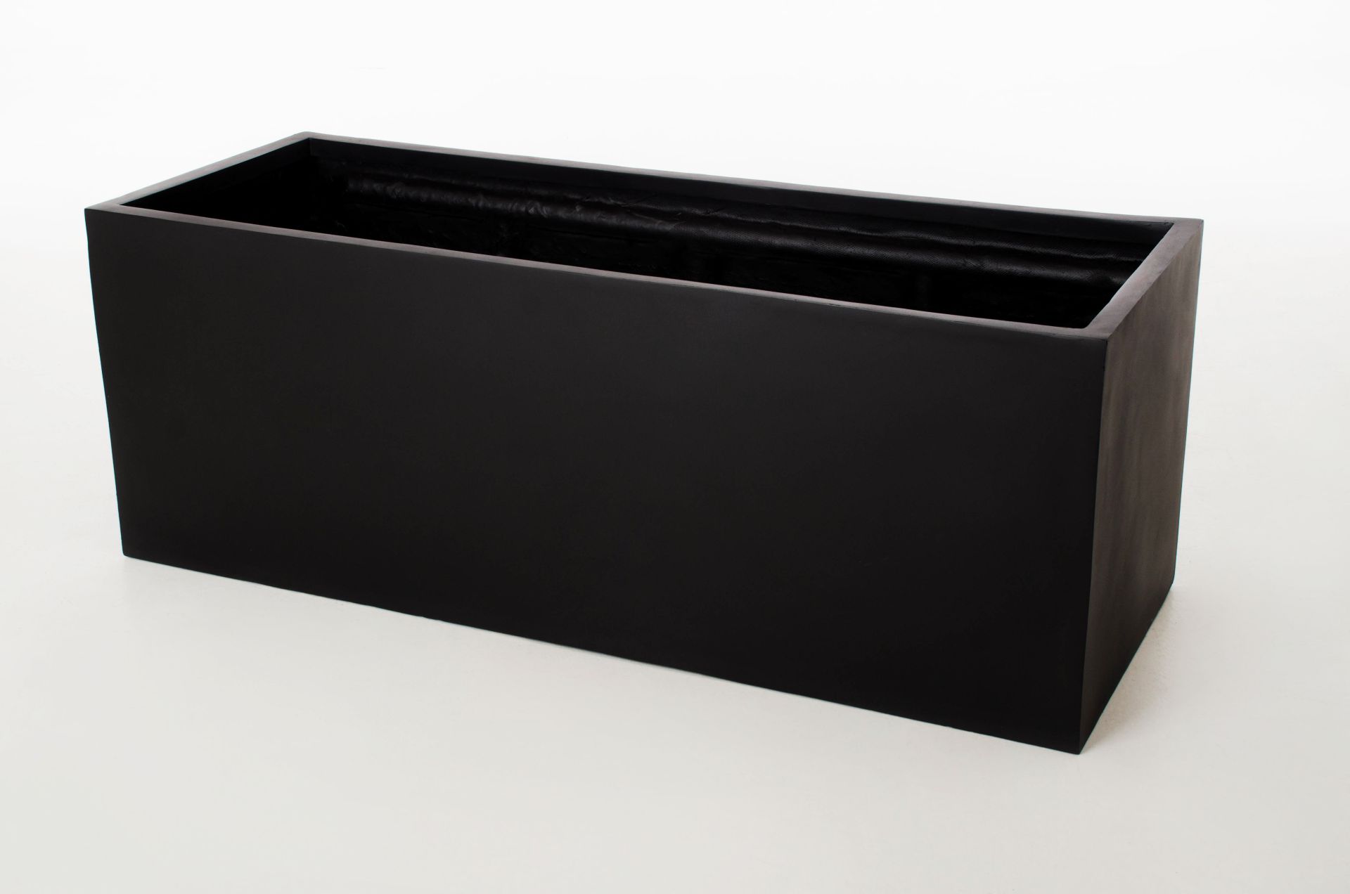 Pflanzkübel Blumenkübel Pflanztrog Fiberglas "Maxi", Anthrazit, 120cm