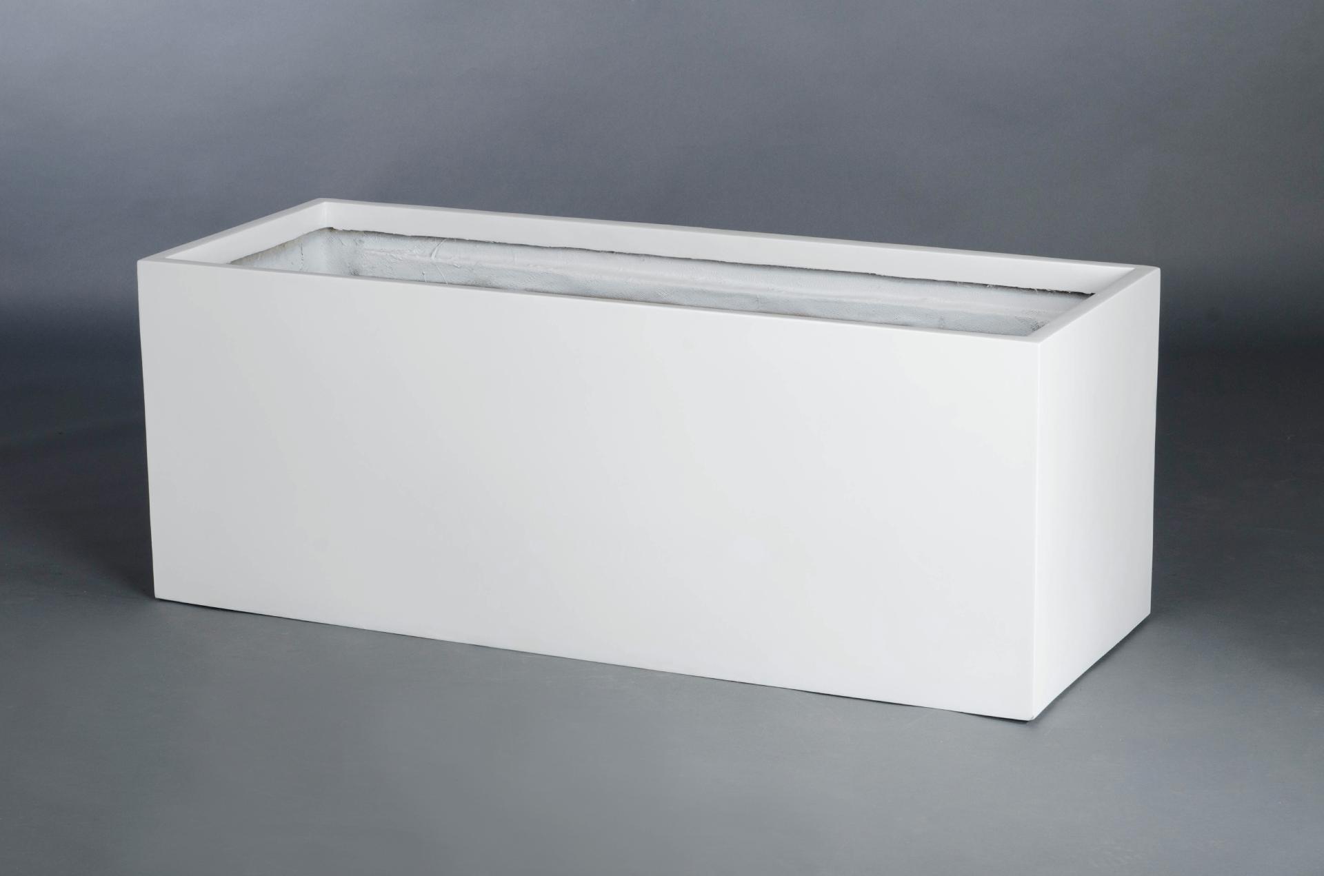 Blumenkübel Pflanztrog Pflanzkübel Fiberglas "Maxi" 120cm, Weiß | eBay