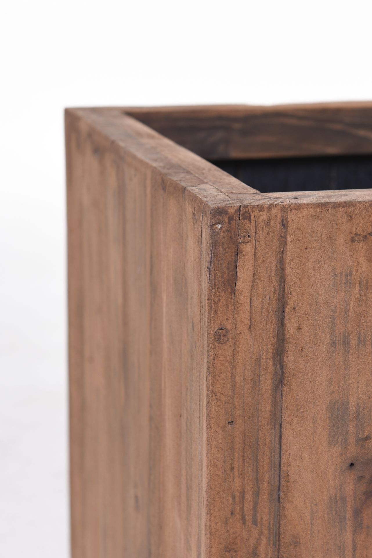 Pflanzkübel Pflanztrog Blumenkübel aus Recycling Holz "Maxi" 81, Antik