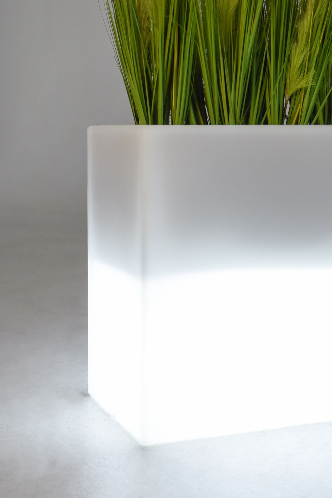 Pflanzkübel Raumteiler "Elemento" Kunststoff beleuchtet 60*90*35, Weiß