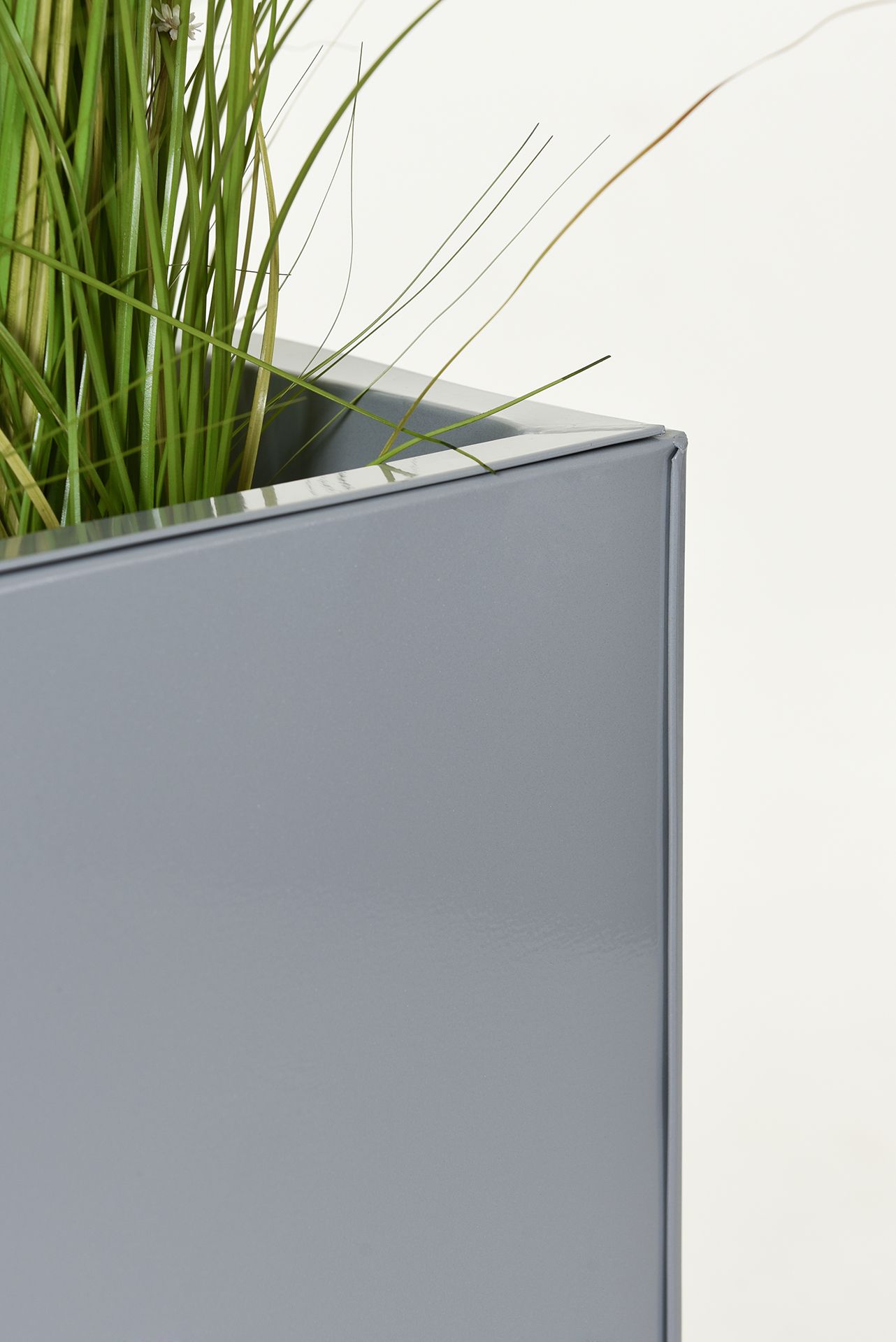 Pflanzkübel Raumteiler "Elemento" pulverbeschichtetes Stahlblech, Grau