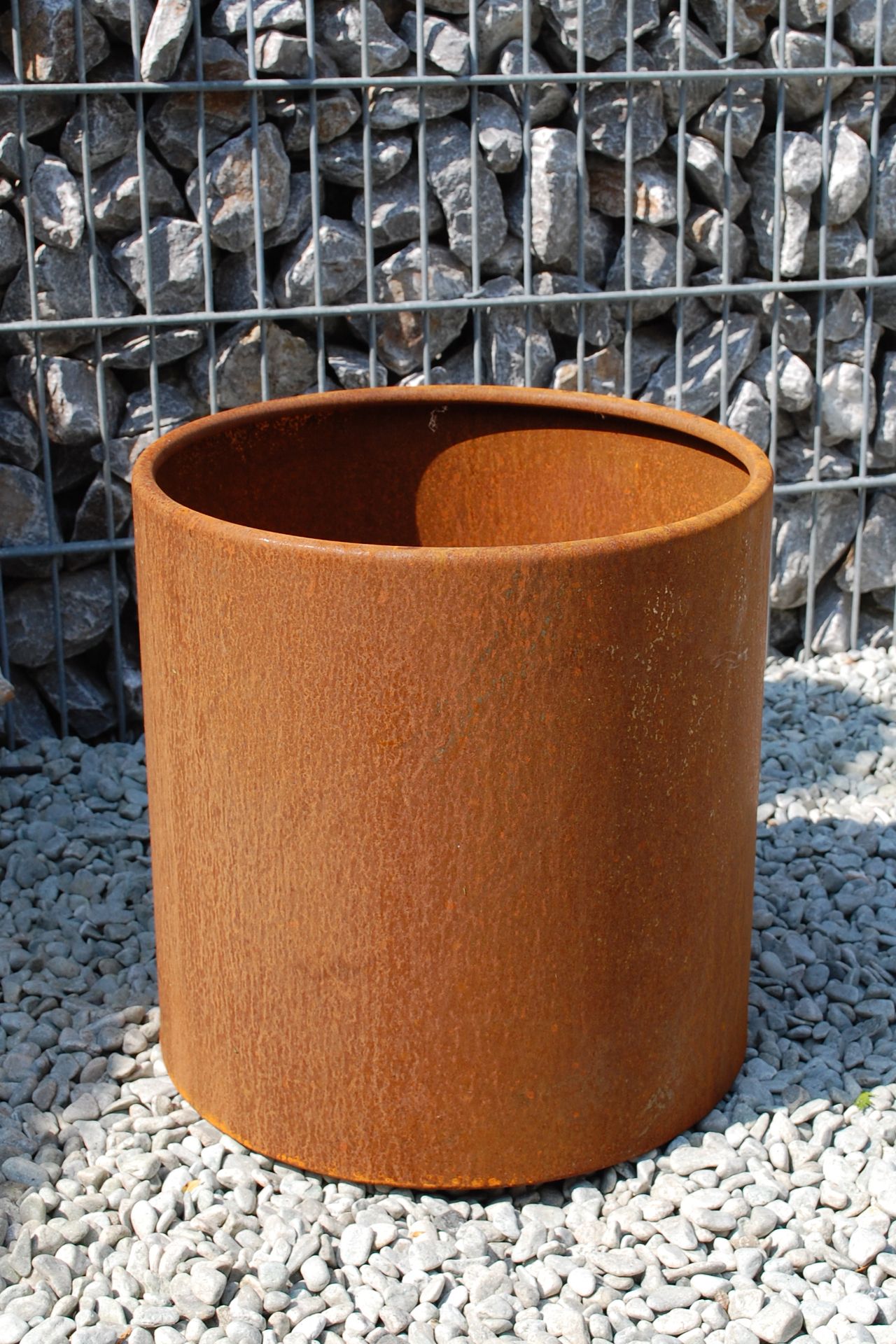 Blumenkübel Pflanzkübel aus Cortenstahl Metall "New Rondo" 40 cm