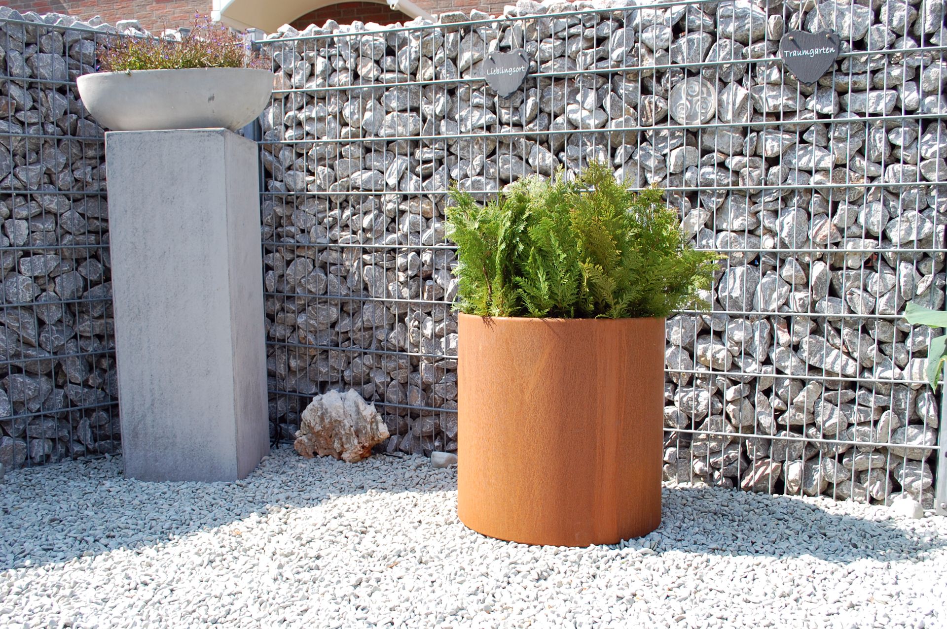 Blumenkübel Pflanzkübel aus Cortenstahl Metall "New Rondo" 60 cm