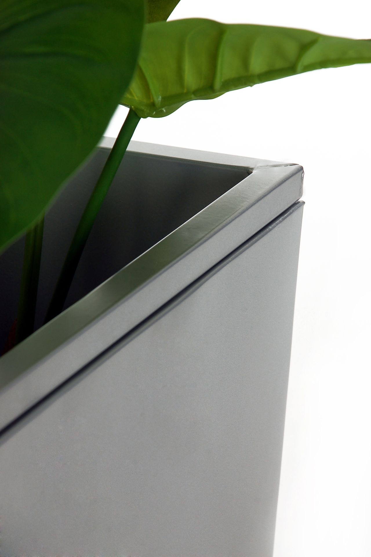 Pflanzkübel Blumenkübel "New Advance", Zink, 90 cm, Silber, inkl