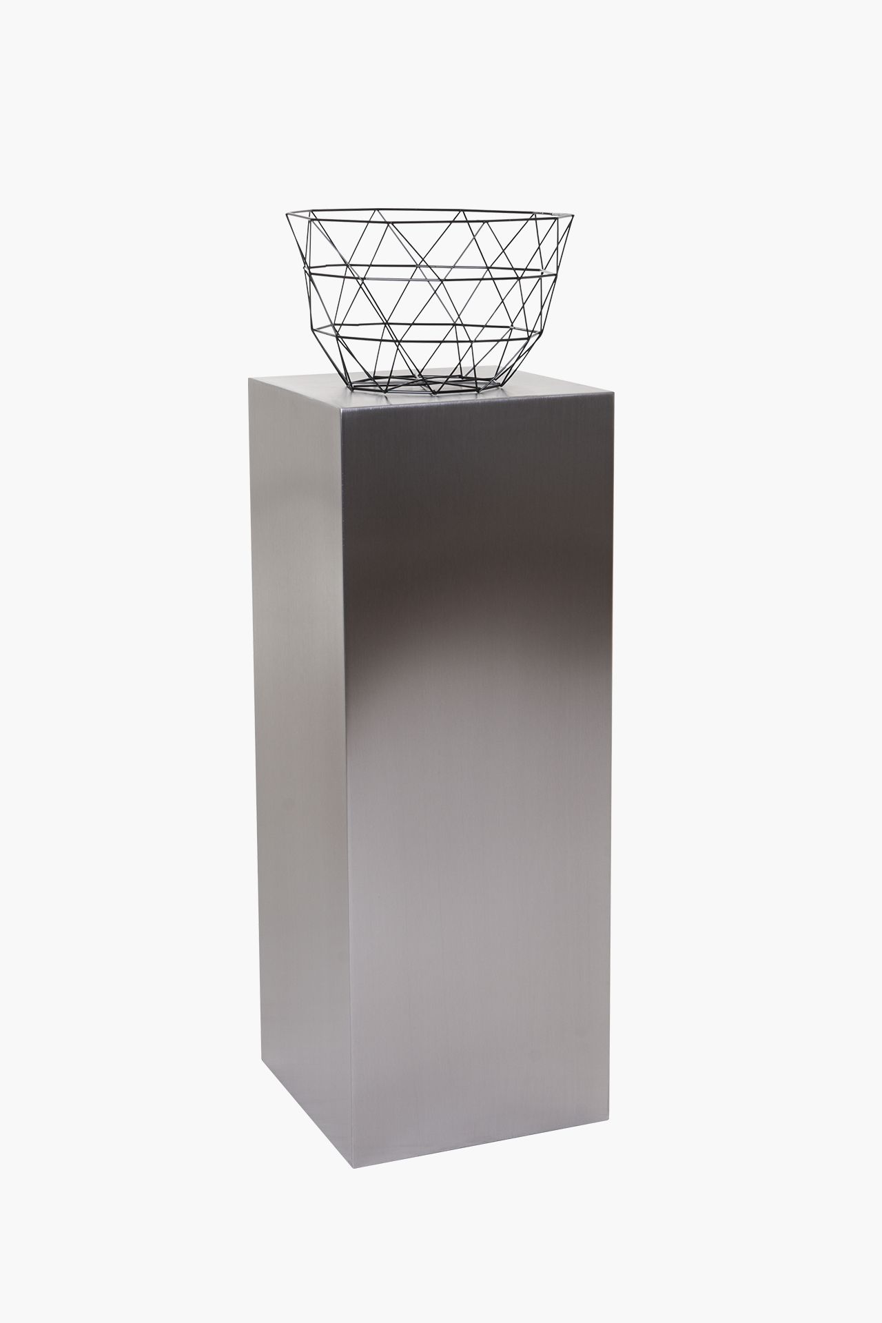 Podest Säule Dekosäule Blumensäule Dekosockel Edelstahl 80 cm hoch