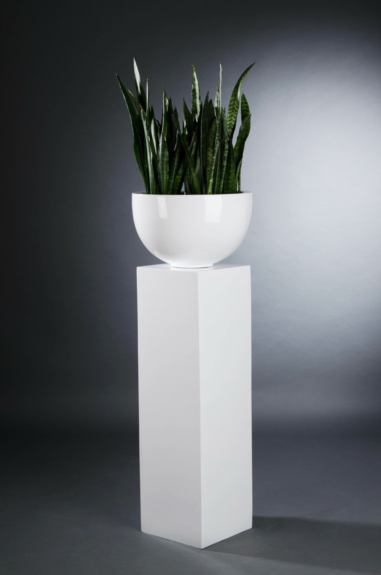 Podest Säule Dekosäule Dekosockel Fiberglas 100 cm Weiß Hochglanz eBay
