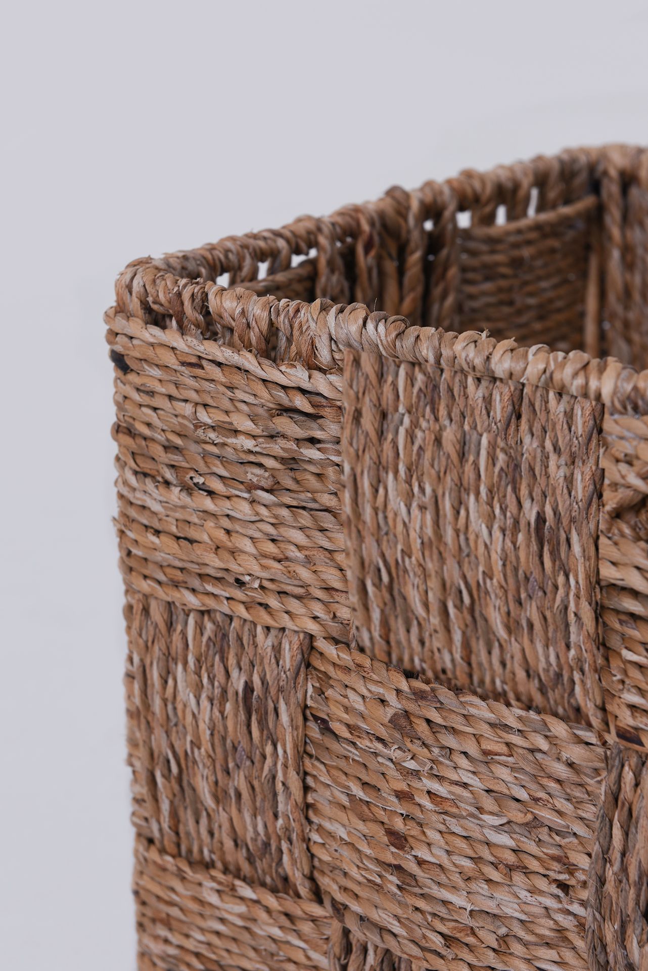 VIVANNO 2er Set Regalkorb Korb "Kim" Wasserhyazinthe ohne Griff 26cm