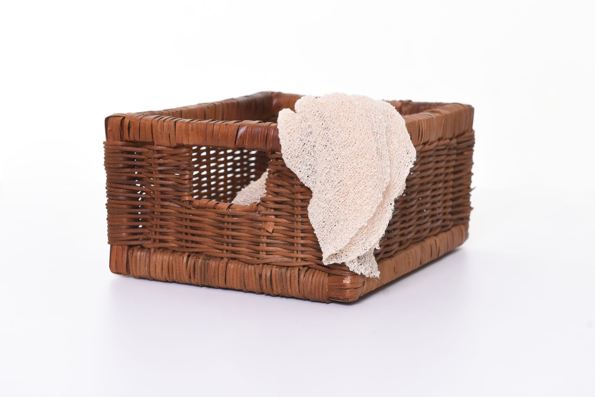 Attraktiver VIVANNO Regalkorb Schrankkorb Korb aus Rattan, 34cm, braun