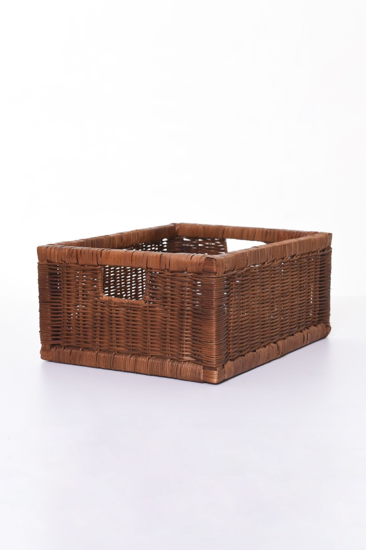 Attraktiver VIVANNO Regalkorb Schrankkorb Korb aus Rattan, 40cm, braun
