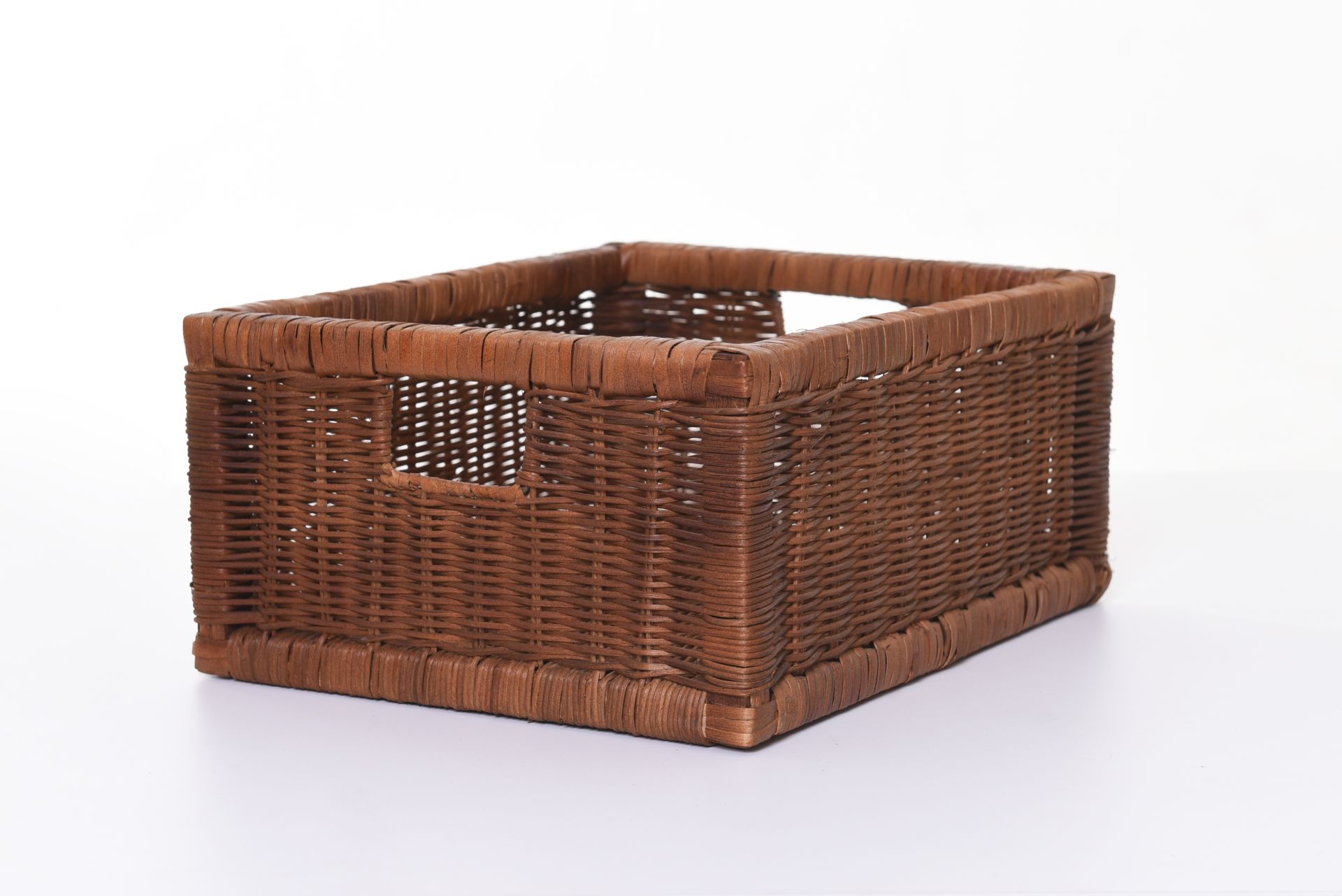 Attraktiver VIVANNO Regalkorb Schrankkorb Korb aus Rattan, 40cm, braun