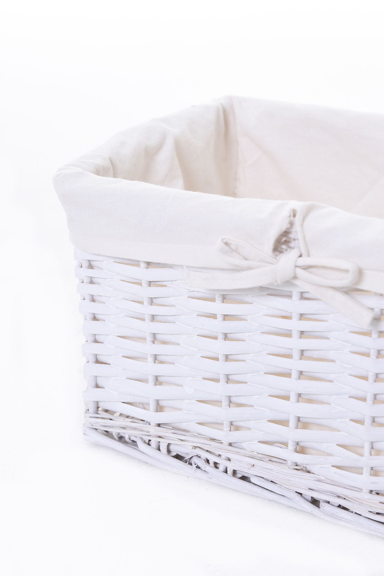 2er Set Regalkorb Schrankkorb aus Weide für Billy "Basko", 36 cm, Weiß