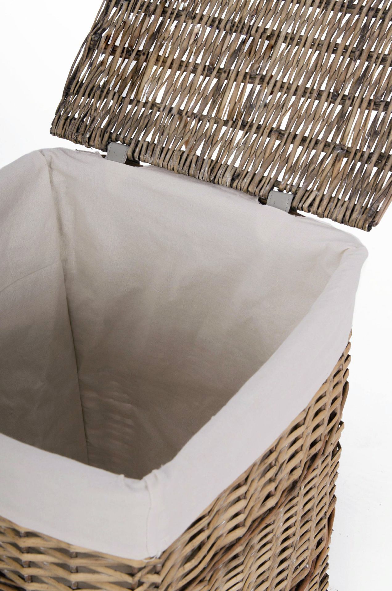 VIVANNO Wäschekorb Korb Weidenkorb aus Weide 'Mia' 56 cm hoch, Grau | eBay