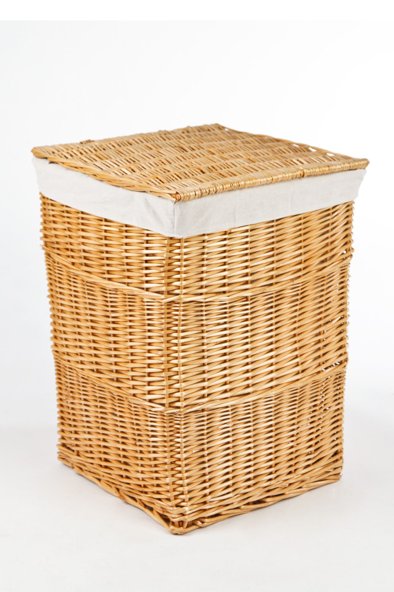 VIVANNO Wäschekorb Korb Weidenkorb Weide 'Mia' 65 cm hoch, Honigfarbe