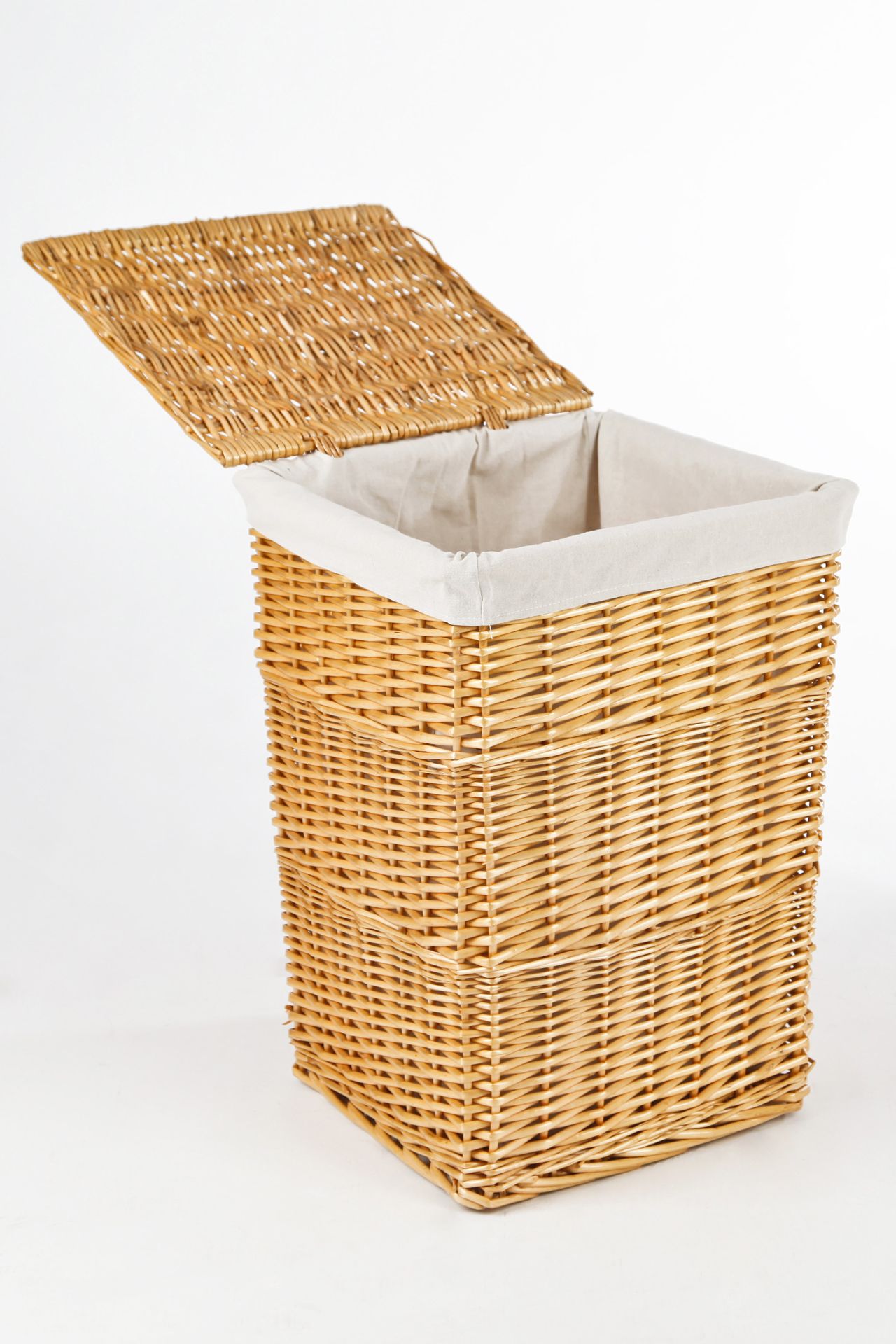 VIVANNO Wäschekorb Korb Weidenkorb Weide 'Mia' 65 cm hoch, Honigfarbe