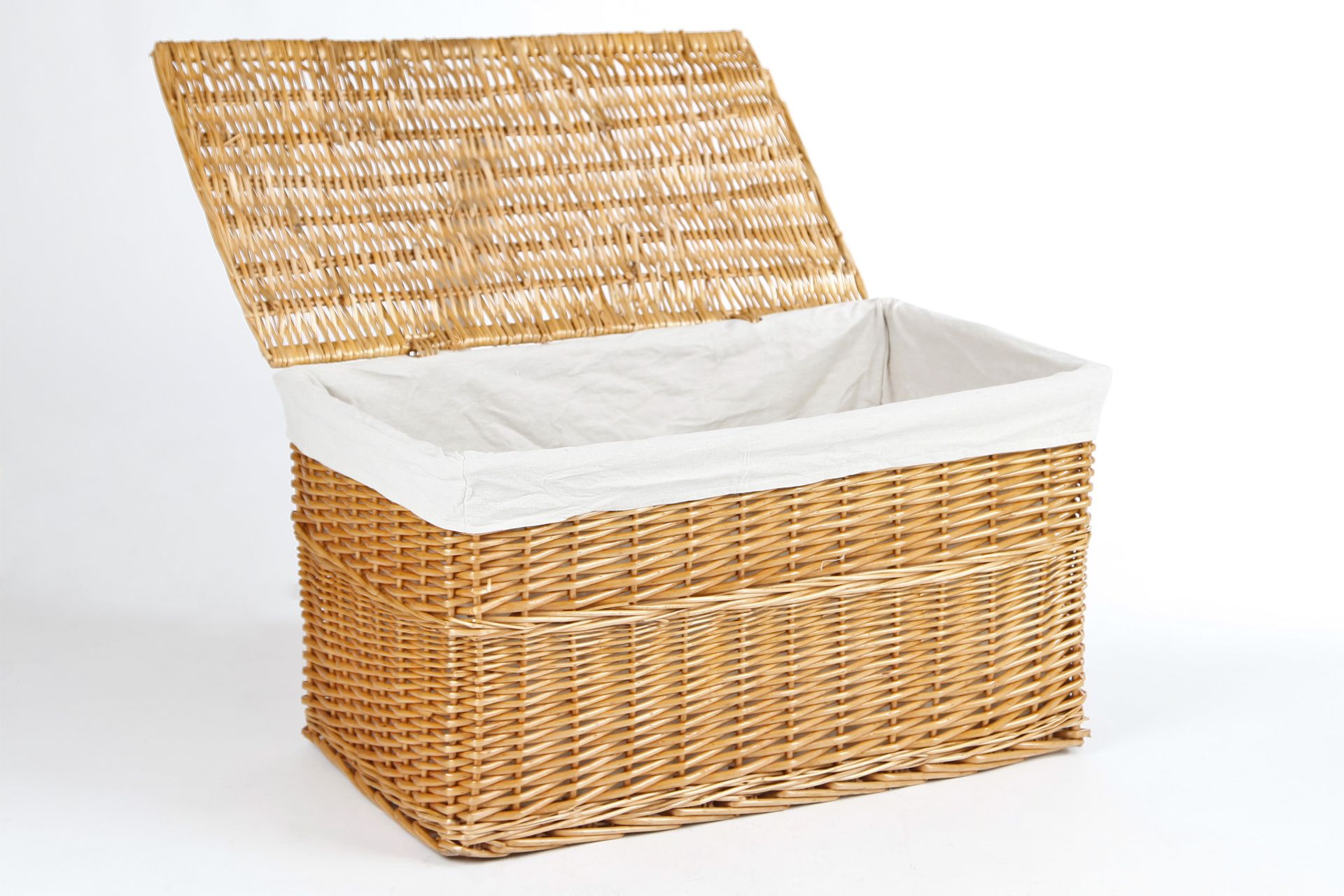 VIVANNO Truhe Wäschetruhe Korb aus Weide, 'Lea', 80 cm, Honigfarbe | eBay