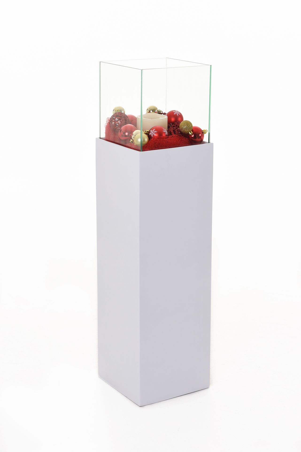 Edelstahl Windlichtsäule Kerzenhalter Windlicht /"Candela/" 100 cm hoch