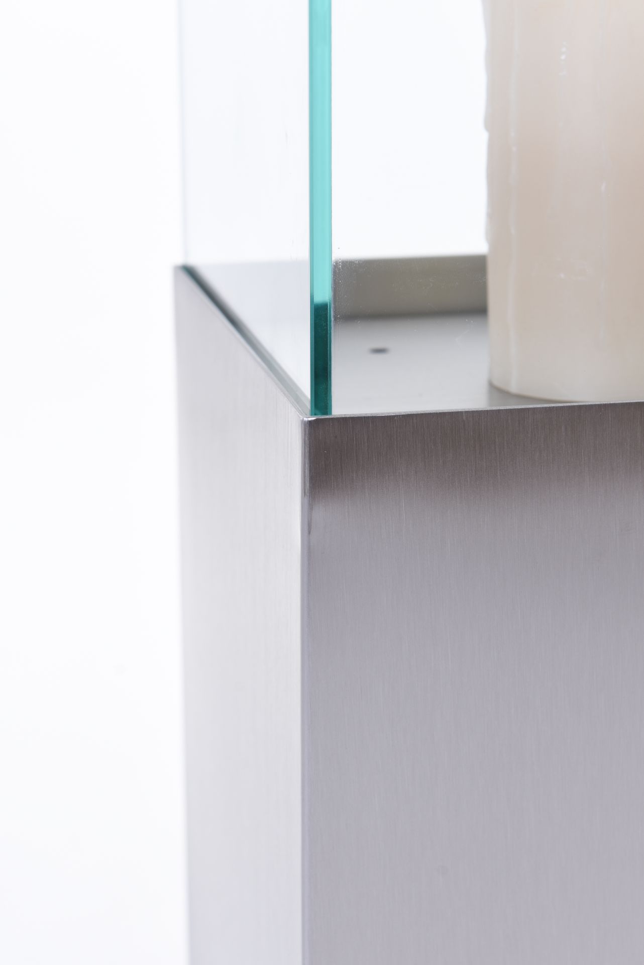 Edelstahl Windlichtsäule Kerzenhalter Windlicht /"Candela/" 100 cm hoch