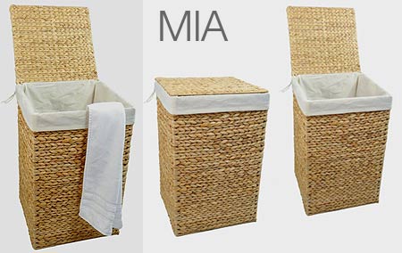 Wäschekorb aus Wasserhyazinthe: Modell MIA