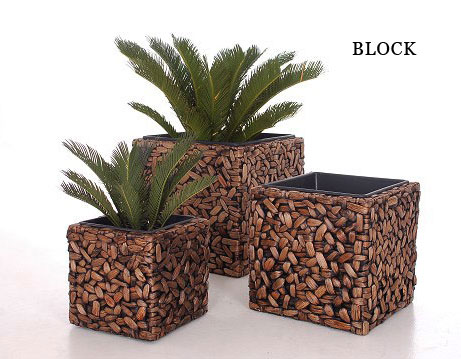 Pflanzkübel´aus Wasserhyazinthe: Block