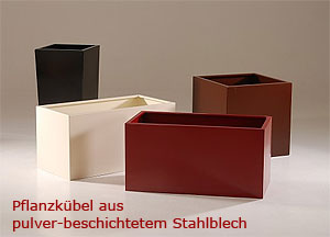 Pflanzkübel aus Pulver-beschichtetem Stahlblech