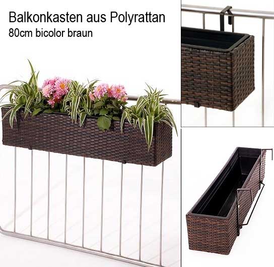 Balkonkasten aus Polyrattan