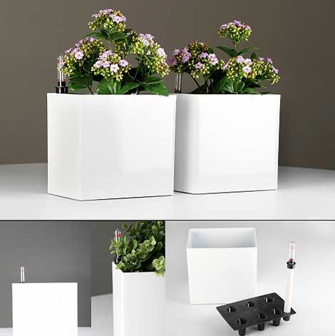 Blumentopf Viera Kunststoff weiss