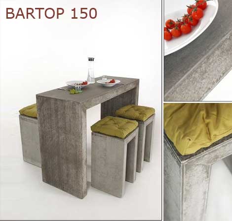 Sitzgruppe Beton Bartop150